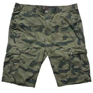 Swiss Cross Camouflage Green Cargo Shorts‎ Outdoor Utility Men's Size 40